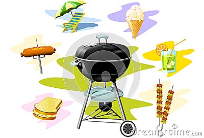 Barbecue Grill Vector Illustration