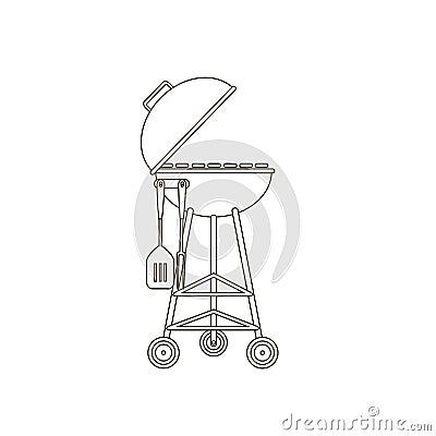 Barbecue Grill Icon Vector Illustration