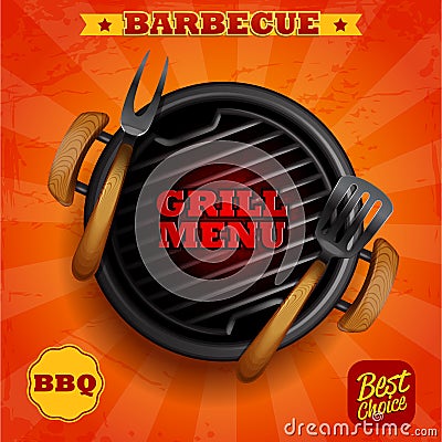 Barbecue grill menu Vector Illustration