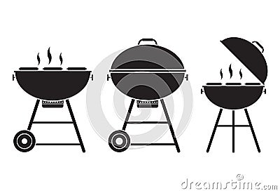 Barbecue Grill Vector Icon Vector Illustration