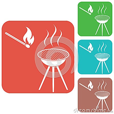 The barbecue icon Vector Illustration