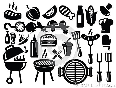 Barbecue icons Vector Illustration