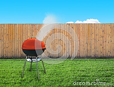 Barbecue picnic on backyard Stock Photo