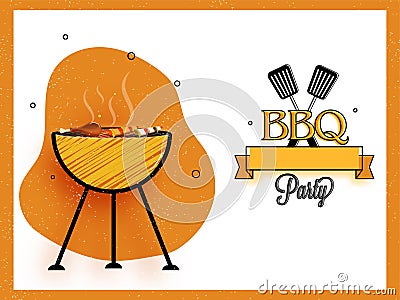 Barbecue Poster, Flyer, Template or Invitation Design. Stock Photo