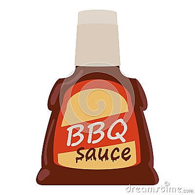 Barbecue sauce icon, cartoon style Vector Illustration