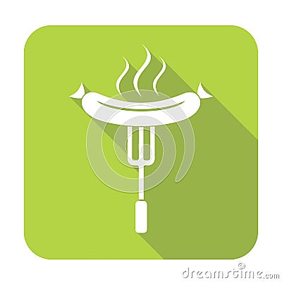 Barbecue sausage icon Vector Illustration