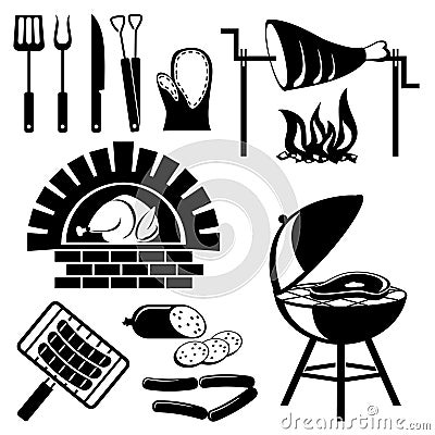 Barbecue set Vector Illustration
