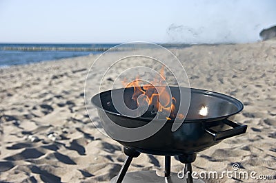 barbecue sur la plage
