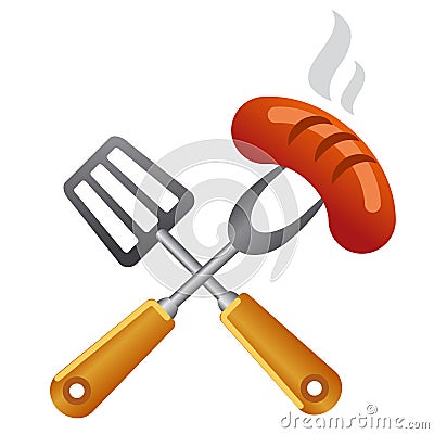 Barbecue symbol Stock Photo