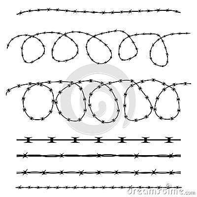 Barbed Wire Vector Illustration