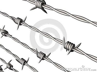 Barbed Wire Stock Photo