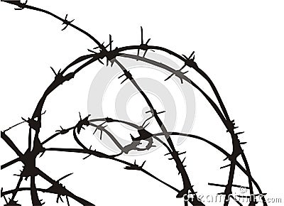 Barbed wire Vector Illustration