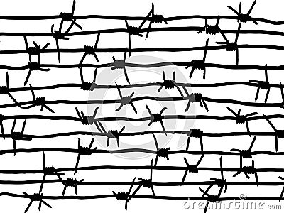 barbed wire. background Vector Illustration