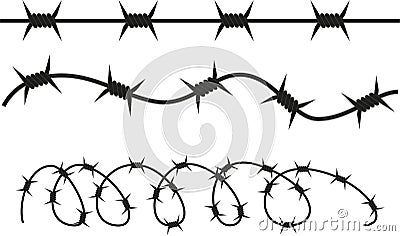 Barbed wire Vector Illustration