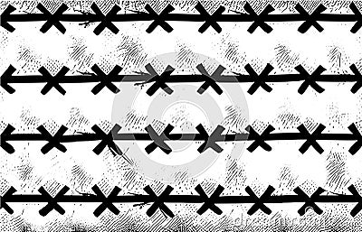 Barbed Wire Grunge Background Stock Photo