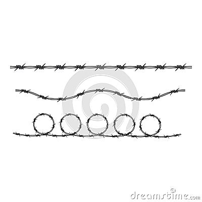 Barbed wire illustration Vector Illustration