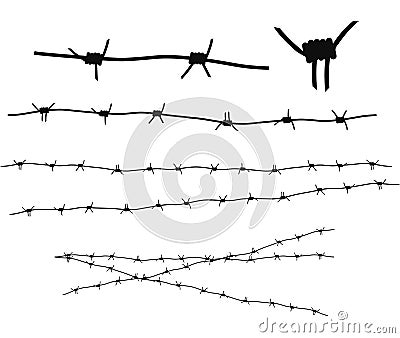 Barbed Wire Vector Illustration