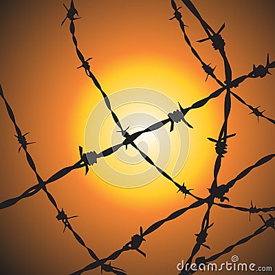 Barbed wire Vector Illustration