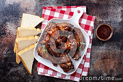 Barbeque chicken wings Stock Photo