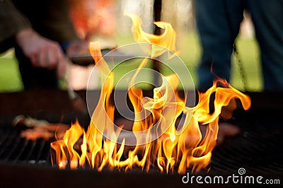 Barbeque fire Stock Photo