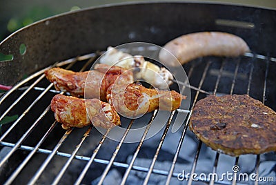 Barbeque party with family Stock Photo