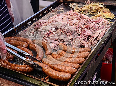 Barbeque sausages Stock Photo