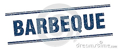 barbeque stamp. barbeque square grunge sign. Vector Illustration