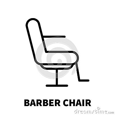 Barber chair icon or logo in modern line style. Vector Illustration