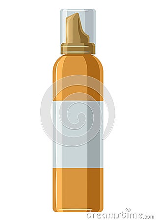 Barber illustration of professional hair styling mousse. Vector Illustration