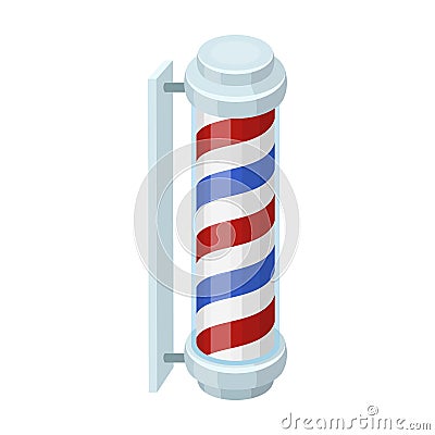 Barber logo.Barbershop single icon in cartoon style rater,bitmap symbol stock illustration web. Cartoon Illustration