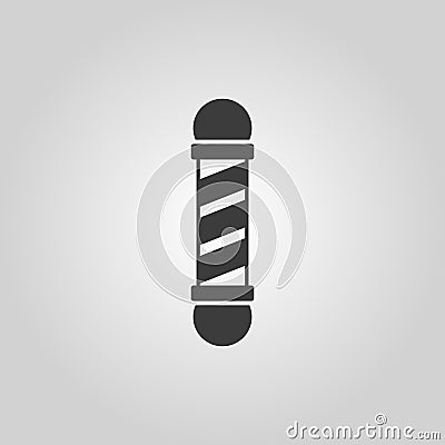 The Barber Pole icon. Barbershop symbol. Flat Vector Illustration