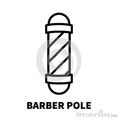 Barber pole icon or logo in modern line style. Vector Illustration