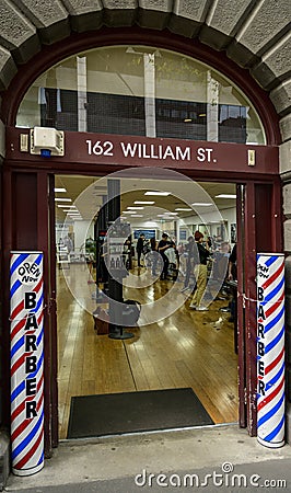 Barber Shop Busy Business Editorial Stock Photo