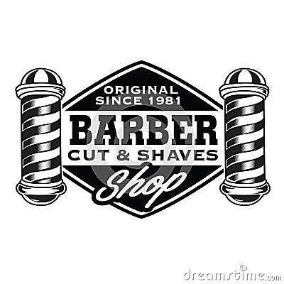 Barber Shop Hair Salon Hair Stylist Vintage logo Luxury Pomade Retro Royal Vector Vector Illustration