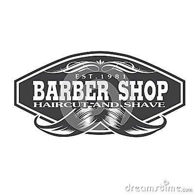 Barber Shop Hair Salon Hair Stylist Vintage logo Luxury Pomade Retro Royal Vector Vector Illustration