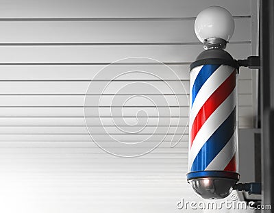 Barber shop pole Stock Photo