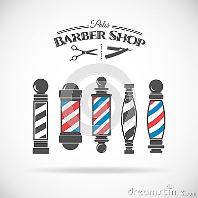 Barber shop pole Vector Illustration