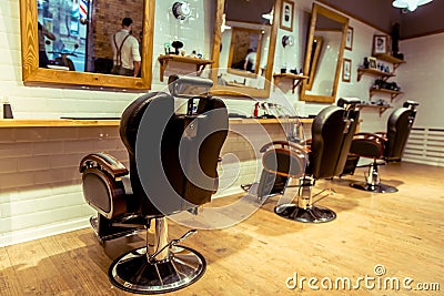 At the barber shop Stock Photo