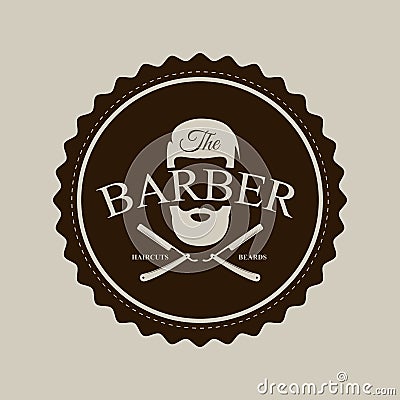 Barber shop symbol. Modern design icon. Vector Vector Illustration