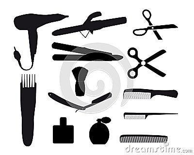 Barber tools Vector Illustration