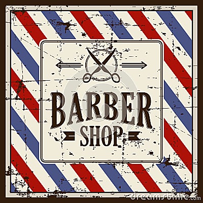 Barbershop Barber Shop Sign Signage vector Vector Illustration