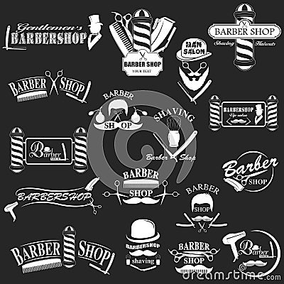 Barbershop tool collection Vector Illustration