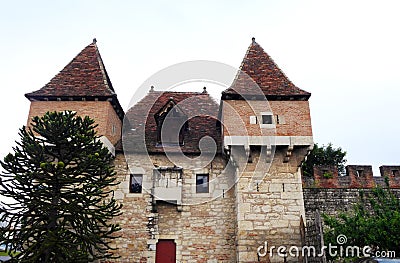 Barbican of Cahors, ancient mediaevel town, France Stock Photo