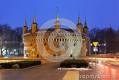 Barbican in Krakow Stock Photo