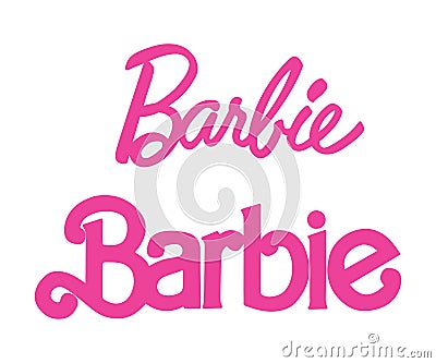 Barbie pink vintage logo vector illustration Vector Illustration