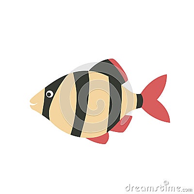 Barbus fish icon cartoon. Stock Photo