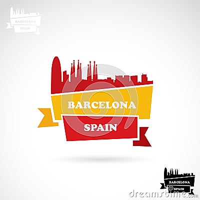 Barcelona banner Vector Illustration