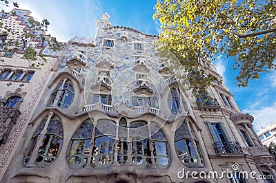 Barcelona Casa Batllo Editorial Stock Photo