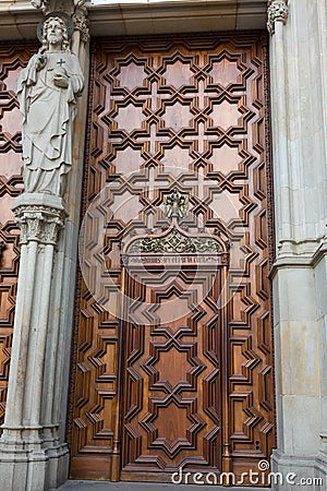 Barcelona Cathedral details Stock Photo