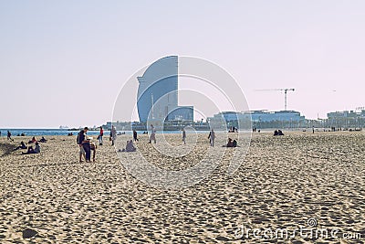 Barcelona city center, Spain. Editorial Stock Photo